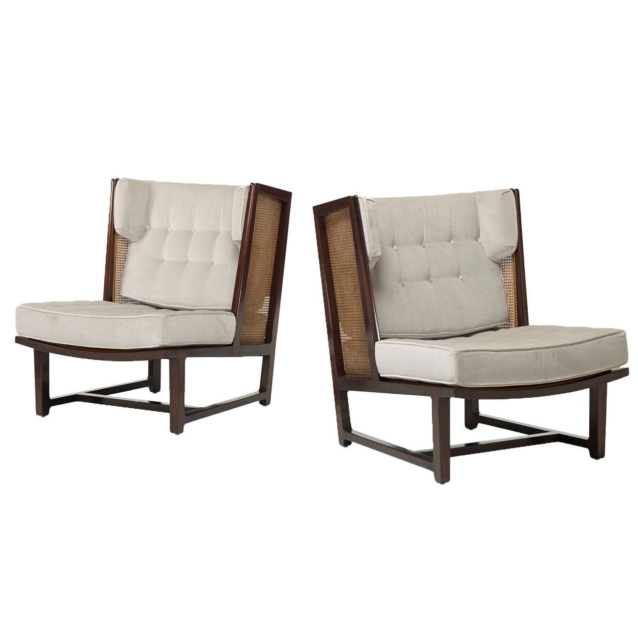 Wing Lounge Chairs, Model 6016 Pair by Edward Wormley for Dunbar