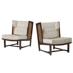 Wing Lounge Chairs, Model 6016 Pair by Edward Wormley for Dunbar