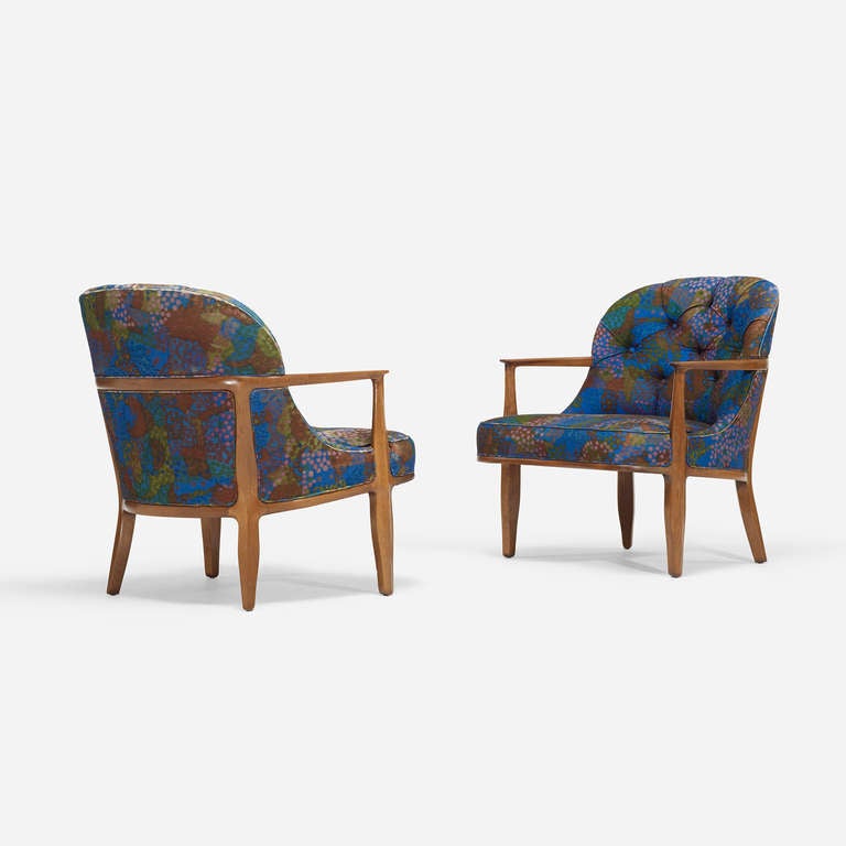 Janus Lounge Chairs, Model 5705 Pair by Edward Wormley for Dunbar