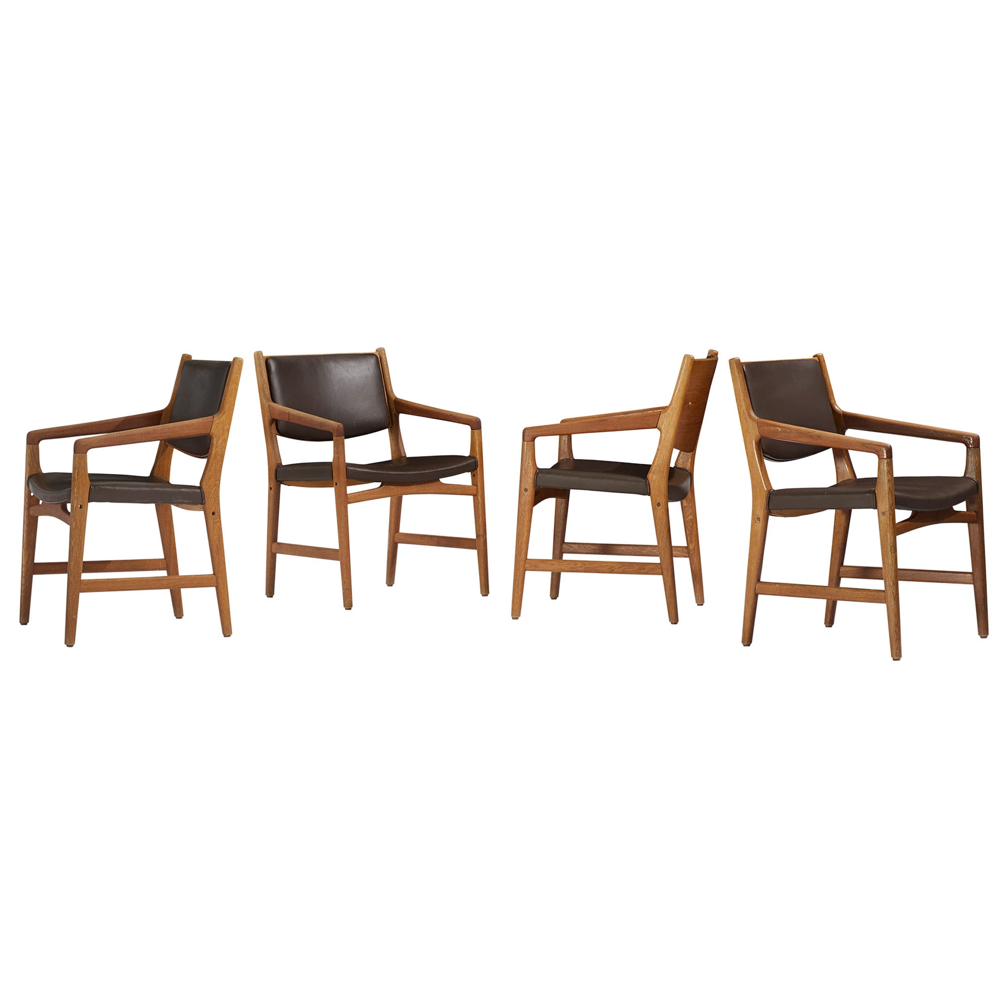 Set of Four Armchairs from Magasin du Nord by Hans Wegner for Johannes Hansen For Sale
