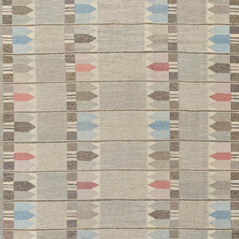 Swedish Flatweave Carpet by Kerstin Butler for Kristianstad Läns Hemslöjd For Sale