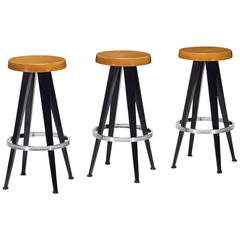 Set of Three Stools after Jean Prouvé