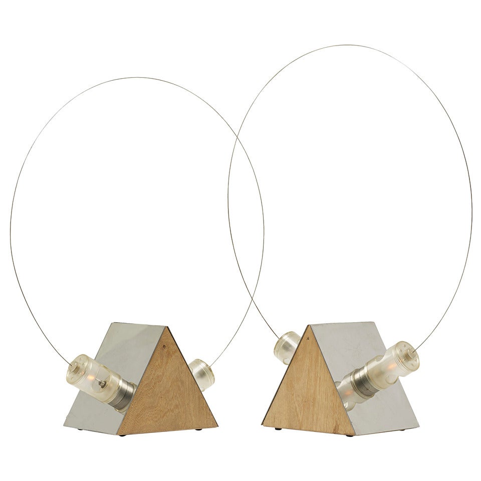 Pair of B.T. Table Lamps, by Arditi and Gianni Gamberini for Sormani