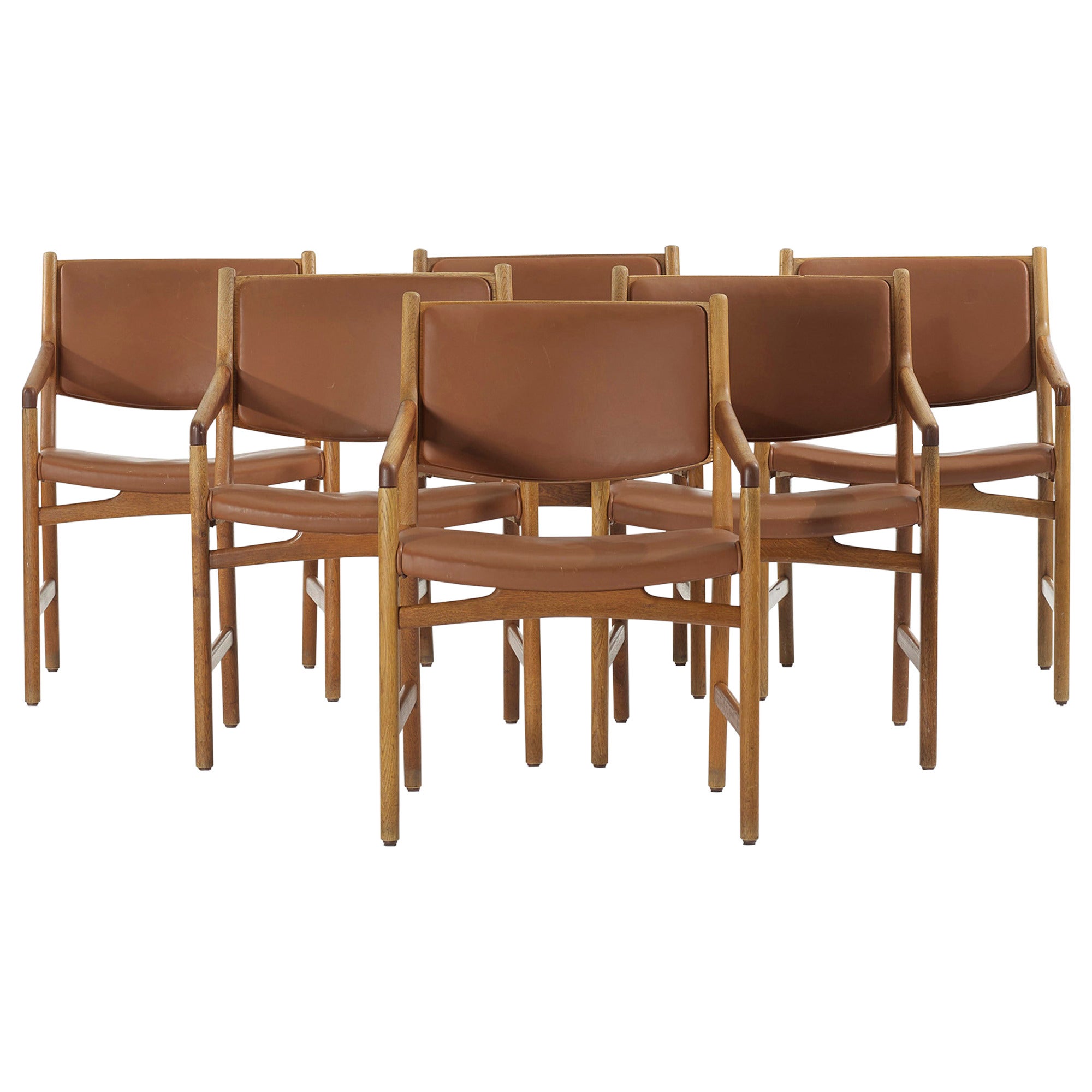 set of six armchairs from Magasin du Nord by Hans Wegner for Johannes Hansen For Sale