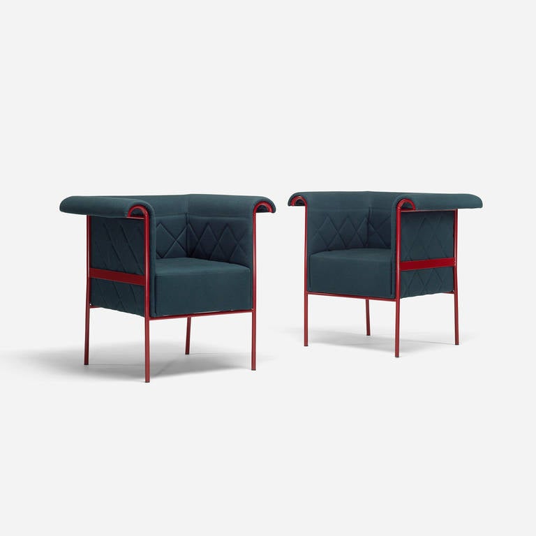 Swedish lounge chairs, pair