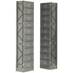 Industrial cabinets, pair