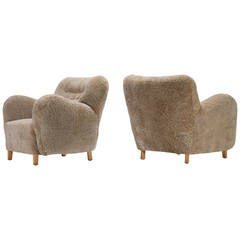 Danish Cabinetmaker lounge chairs, pair