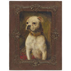 White Boxer Painting from 19th Century