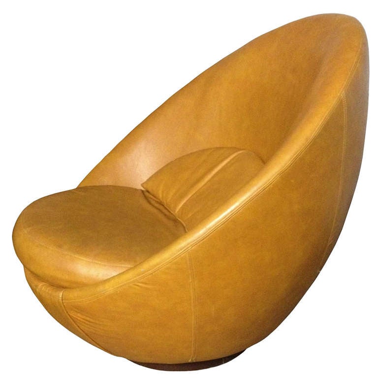 Stunning "Egg" Swivel Chair by Milo Baughman at 1stdibs