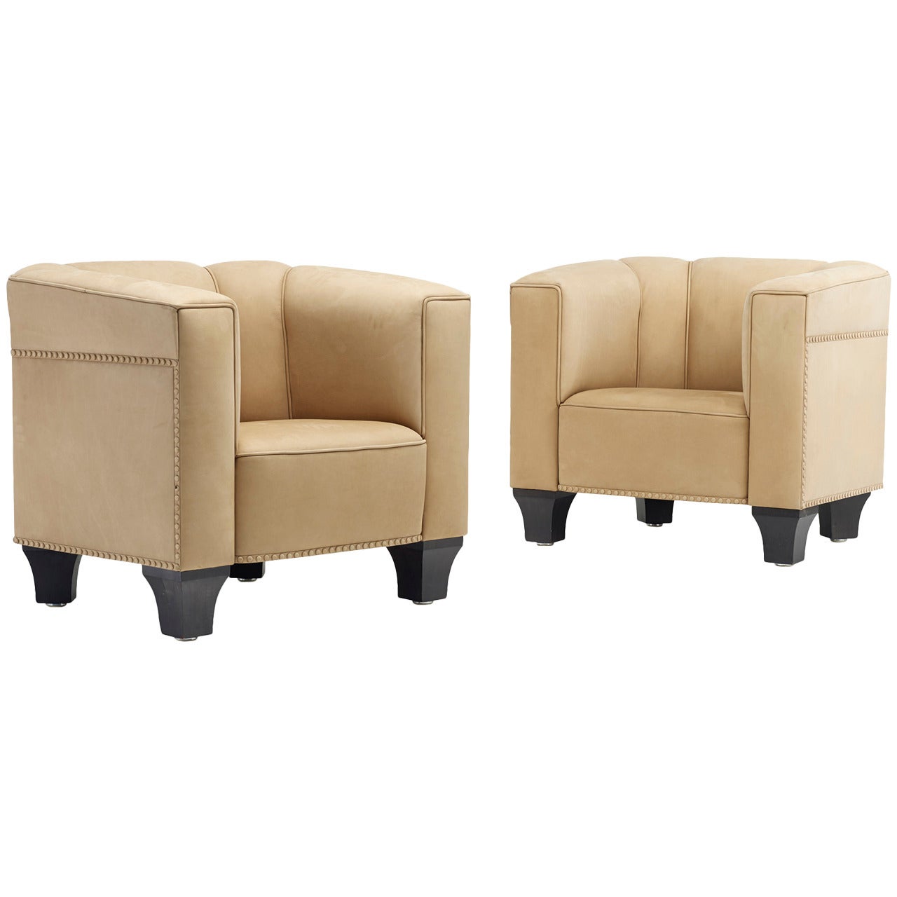 Pair of Lounge Chairs by Josef Hoffmann for Wittmann