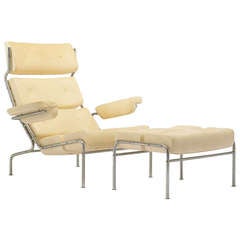 Rare Tv Lounge Chair And Ottoman by Arne Jacobsen