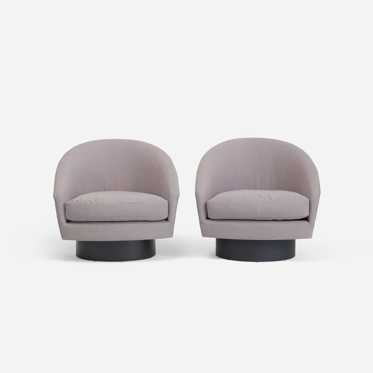 American Swivel Lounge Chairs, Pair by Adrian Pearsall for Craft Associates
