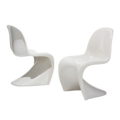 Panton chairs, pair by Verner Panton