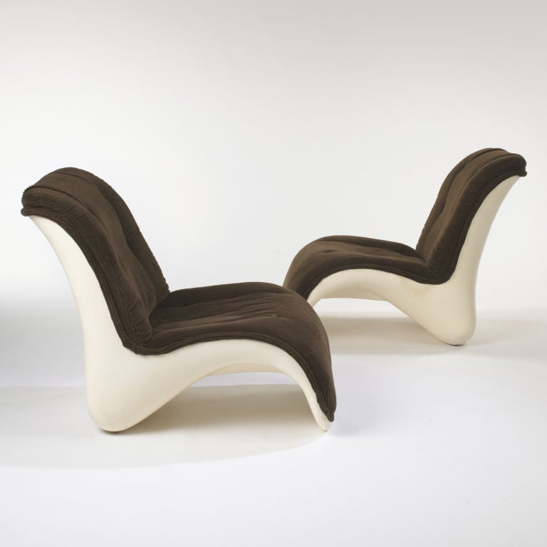 Easy chairs, pair by Verner Panton
