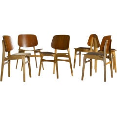 dining chairs, set of six by Borge Mogensen