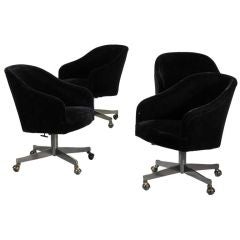 office chairs, set of four by Ward Bennett