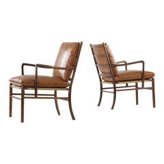 Colonial armchairs, pair by Ole Wanscher