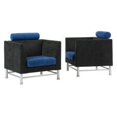 Eastside lounge chairs, pair by Ettore Sottsass