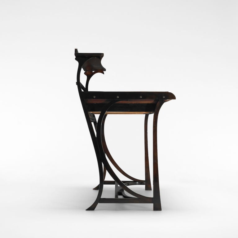 Leather Lady's desk, model 2 by Gebruder Thonet