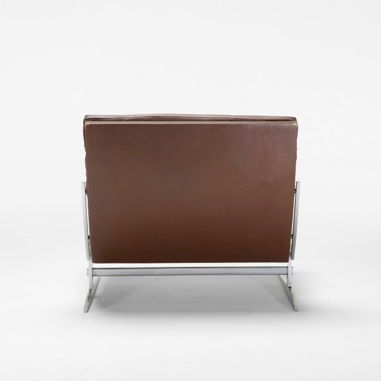 Leather lounge chair by Preben Fabricius and Jorgen Kastholm