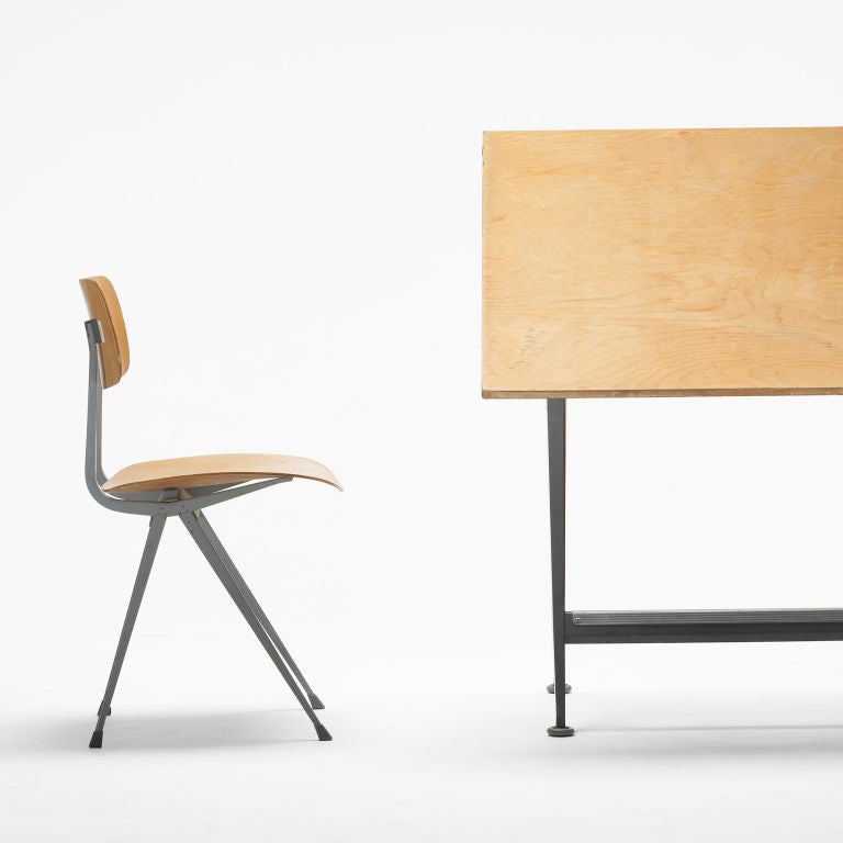 Dutch Revolt chair and drafting table by Friso Kramer