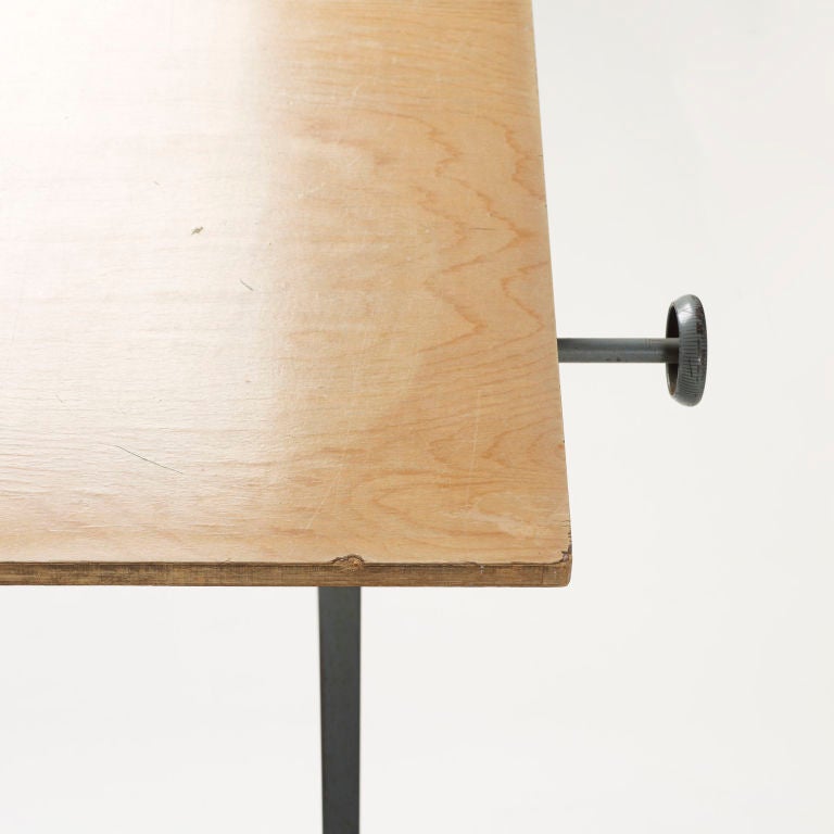 Steel Revolt chair and drafting table by Friso Kramer