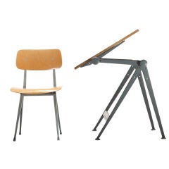 Retro Revolt chair and drafting table by Friso Kramer
