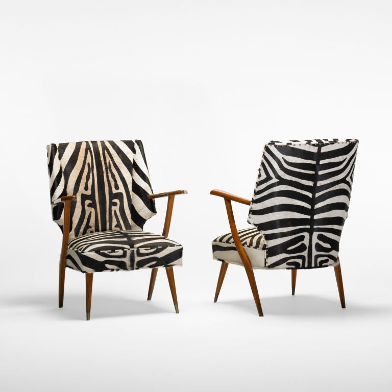 Mid-20th Century Italian lounge chairs, pair