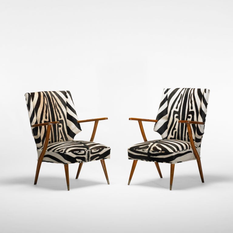 Italian lounge chairs, pair 1