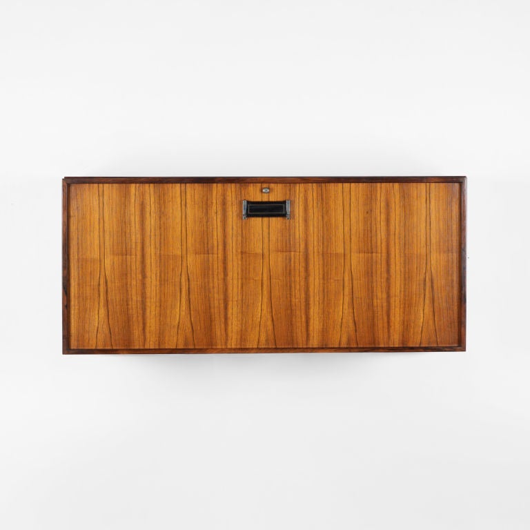 Danish wall-mounted bar cabinet