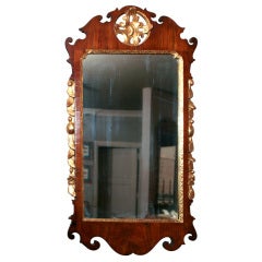 Walnut &gilt Mirror