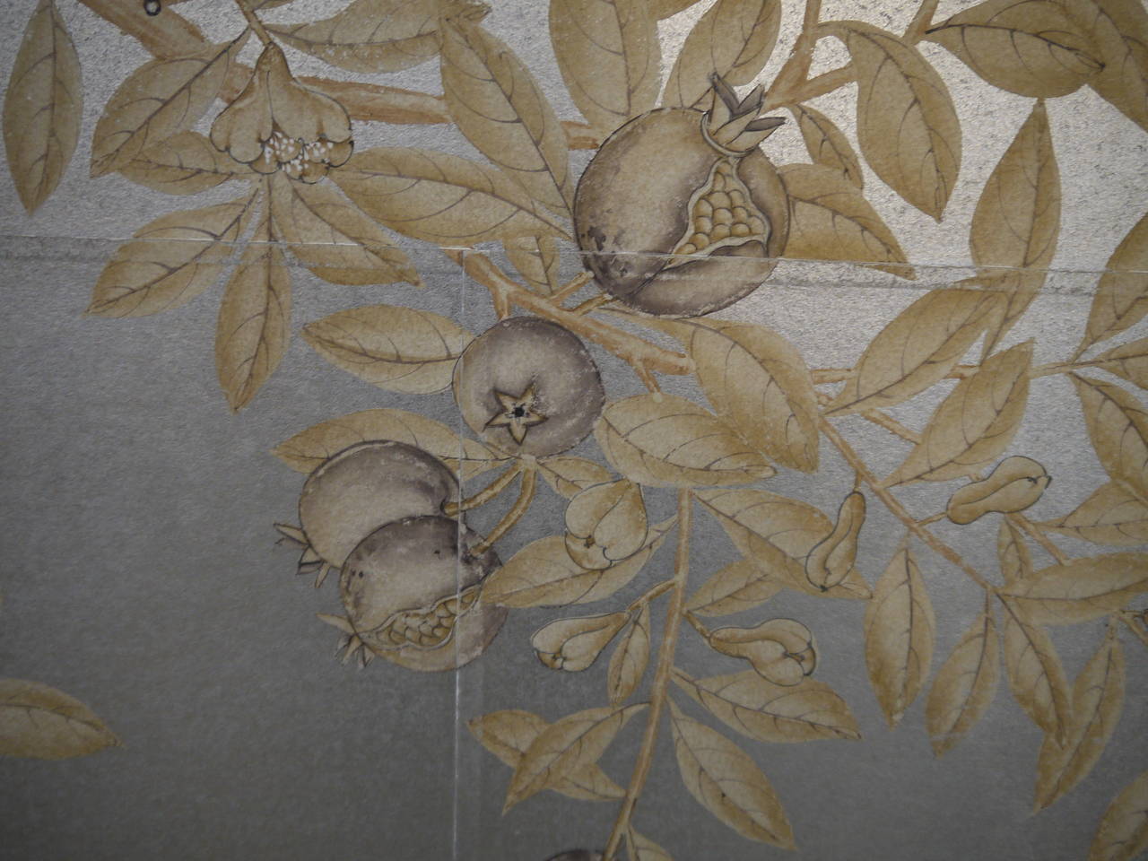 Hand-Painted Handpainted Gracie Chinese Wallpaper Painting