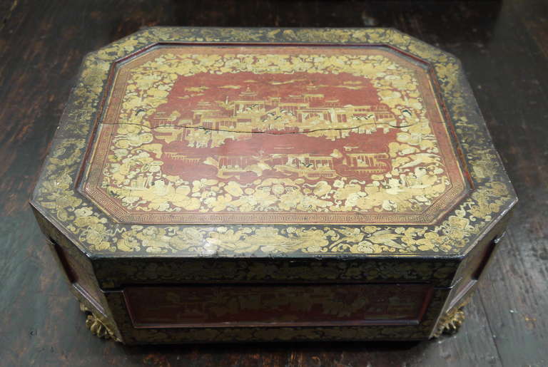 Chinese Chinoiserie Lacquer Box