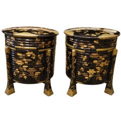 Pair of large Japanese Lacquer Boxes