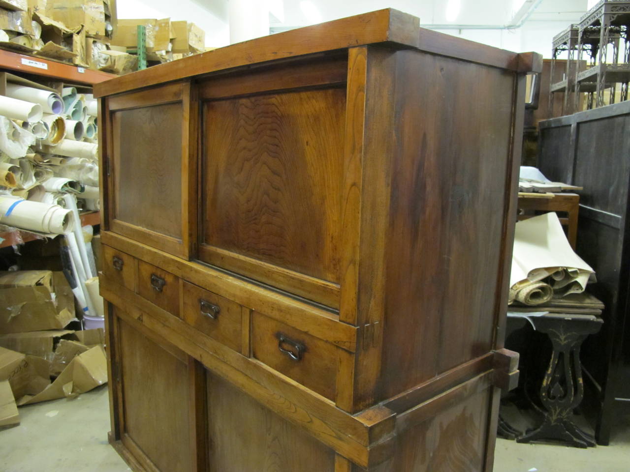 19th Century Japanese Large Kitchen Tansu For Sale at 1stDibs