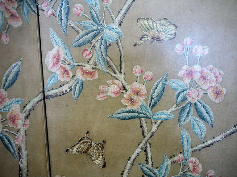 Vintage 1960's Gracie 6 Panel Wallpaper Screen In Good Condition In New York, NY