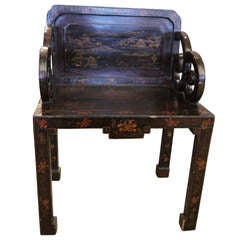 Antique Chinese Lacquer Armchair Antique Chinese Lacquer Armchair