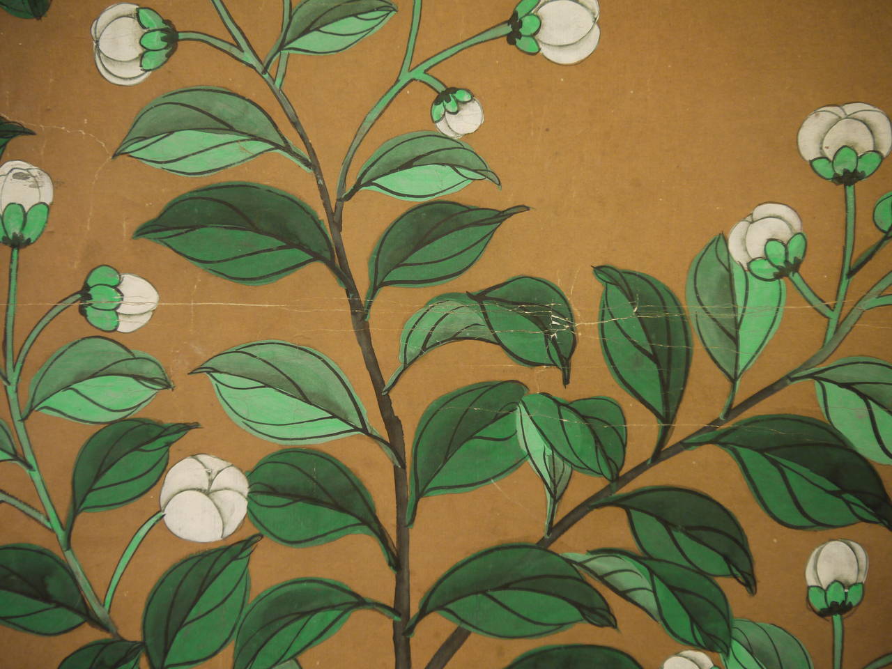 19th Century Antique Chinese Wallpaper Section For Sale