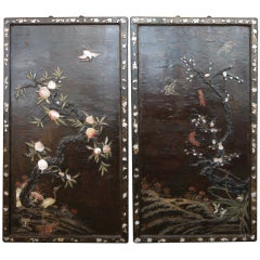 Antique Chinese Lacquered Panels