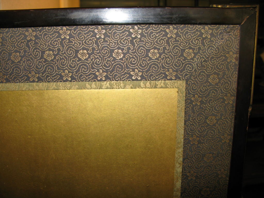 Antique Japanese Six Panel Screen with Battle Scenes