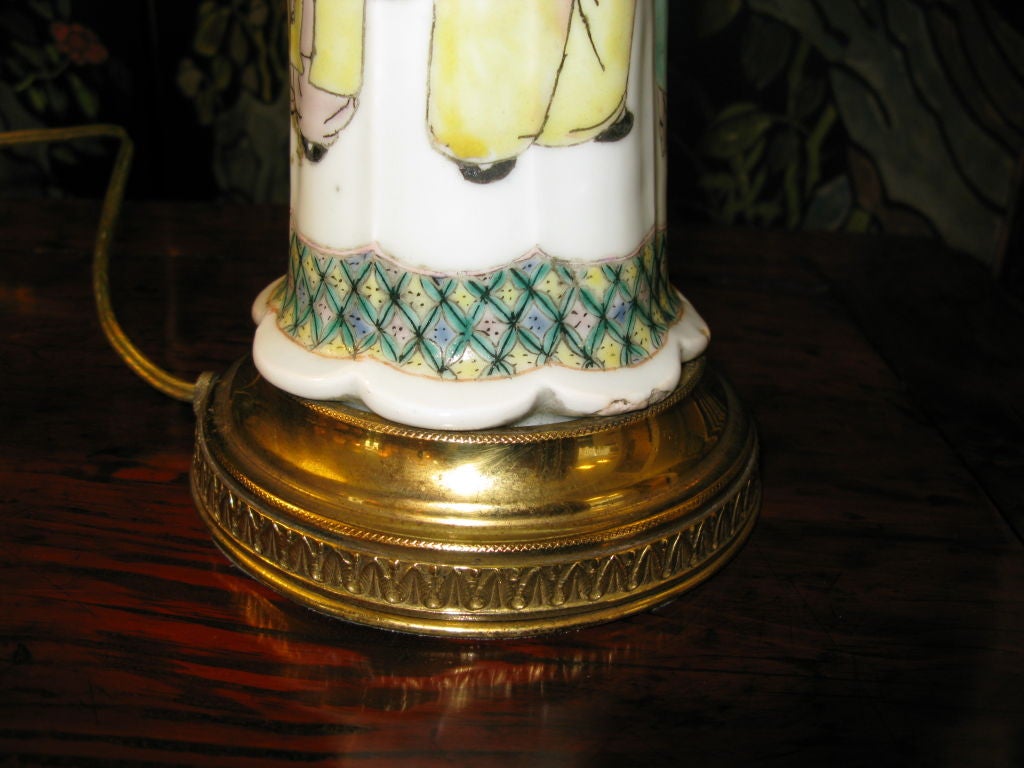19th Century Chinese Famille Verte Vase, as Lamp 1