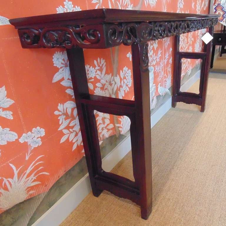 Wood 19th Century Chinese Altar Table For Sale