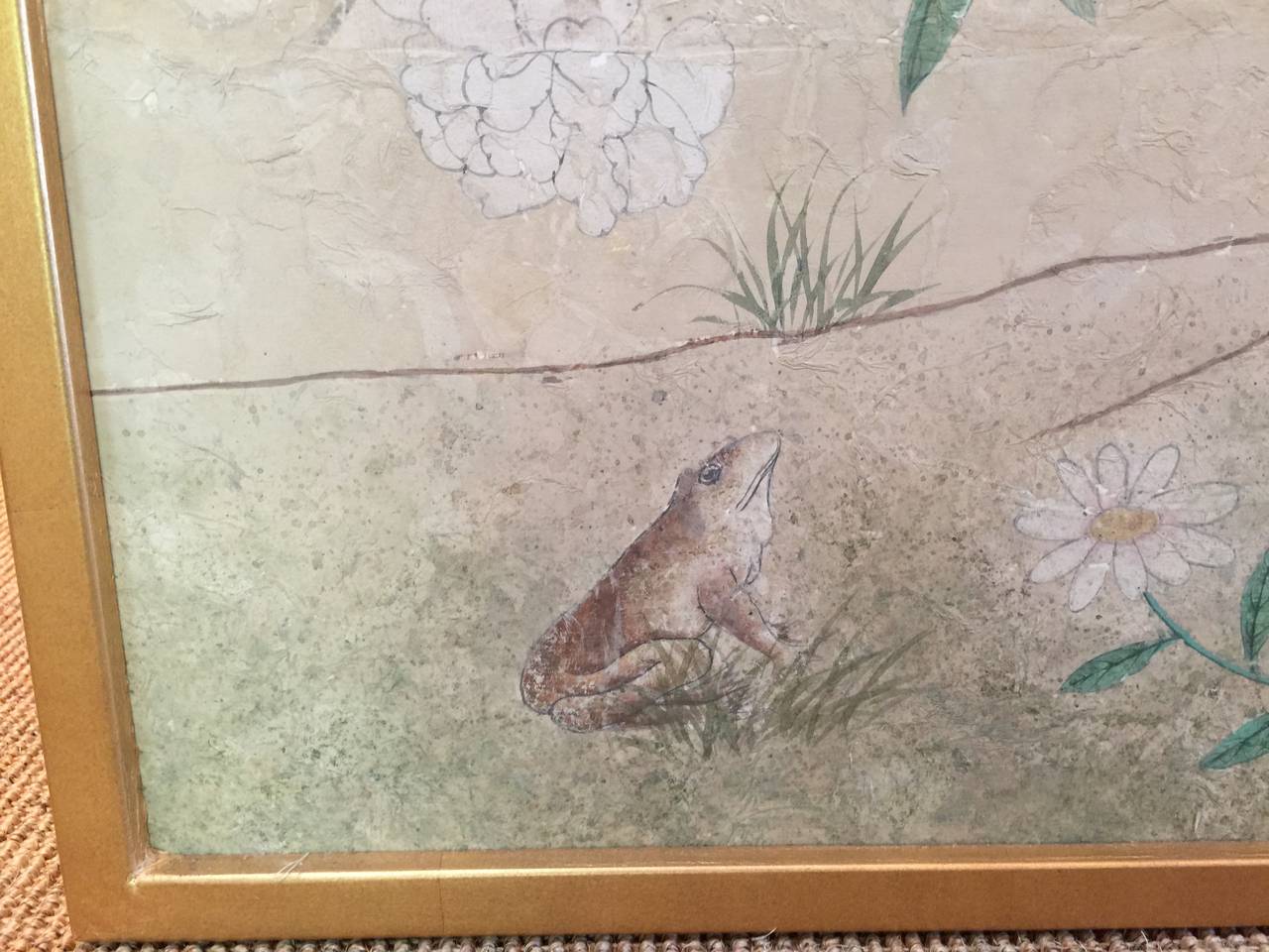 Framed 18th Century Chinese Wallpaper Panel In Good Condition For Sale In New York, NY