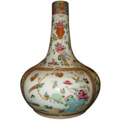 Chinese Famille Rose Bottle Shaped Vase
