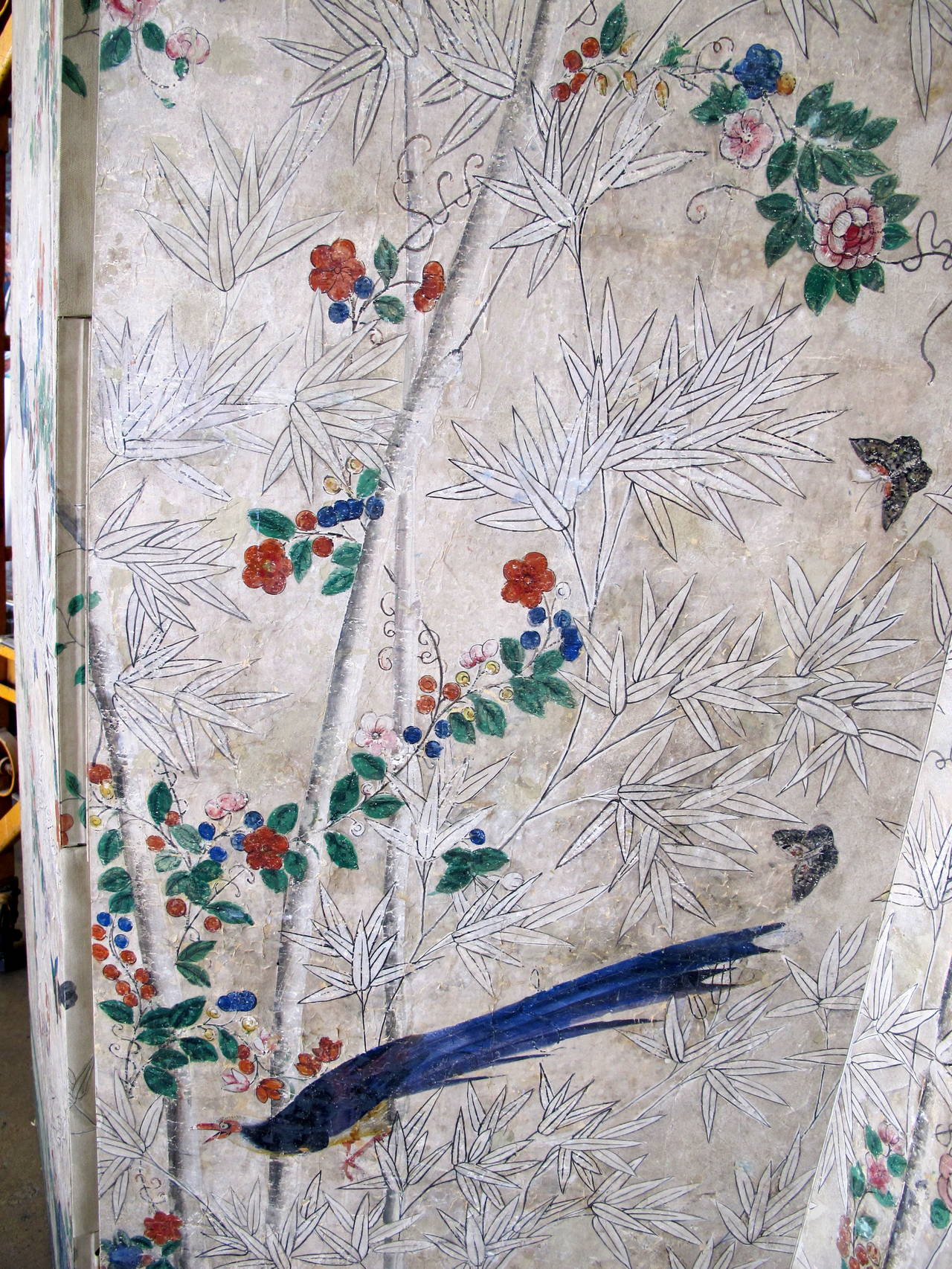 hand painted chinese wallpaper