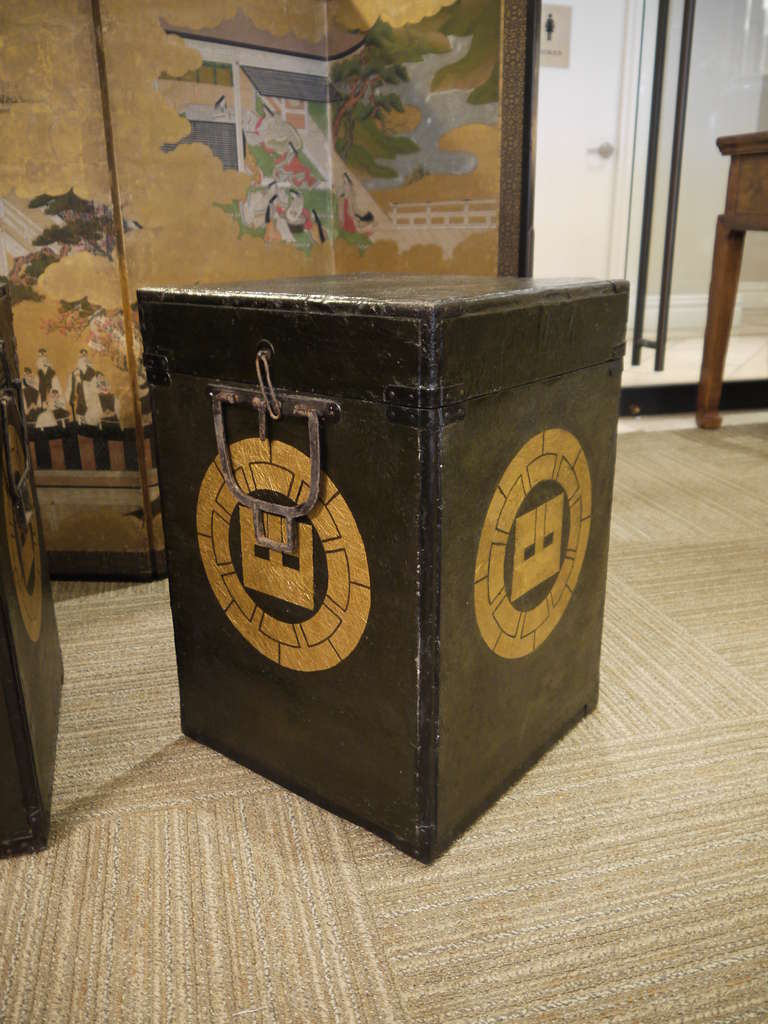19th Century Pair of 19th c. Japanese Armor Boxes