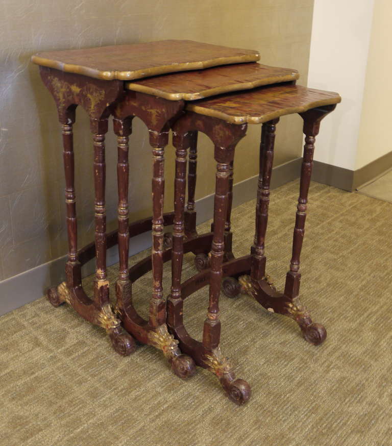 Chinese 19th Century Chinoiserie Nesting Tables