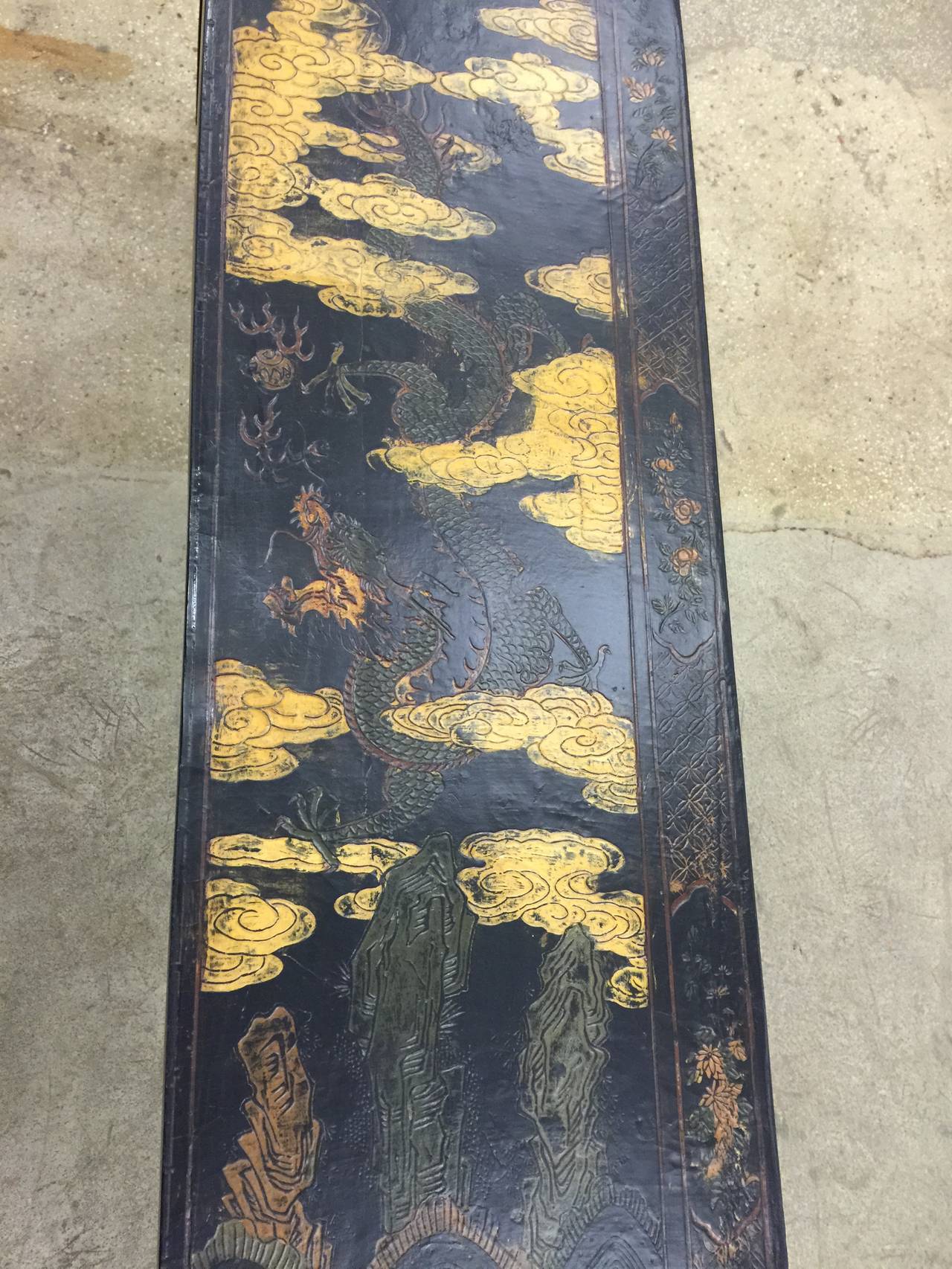 Chinese Waterfall Console Table In Good Condition In New York, NY