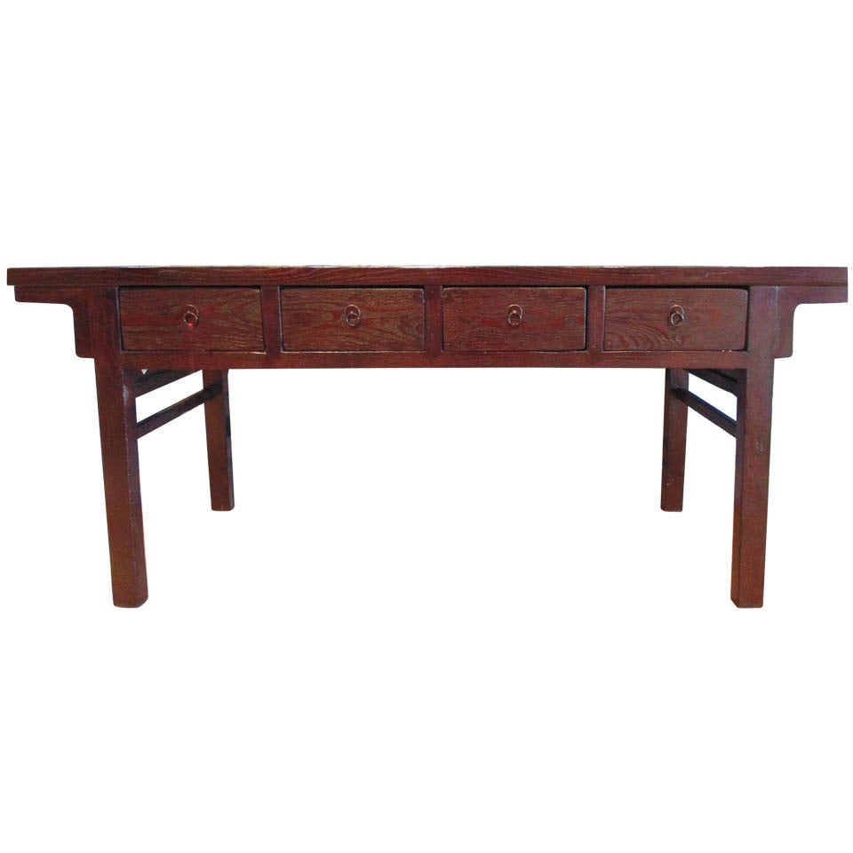 Antique Chinese Console with Drawers For Sale