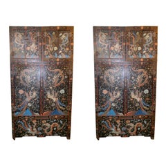 Pair of Large Lacquer Cabinets